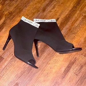 Calvin Klein Open Toe Sock Booties